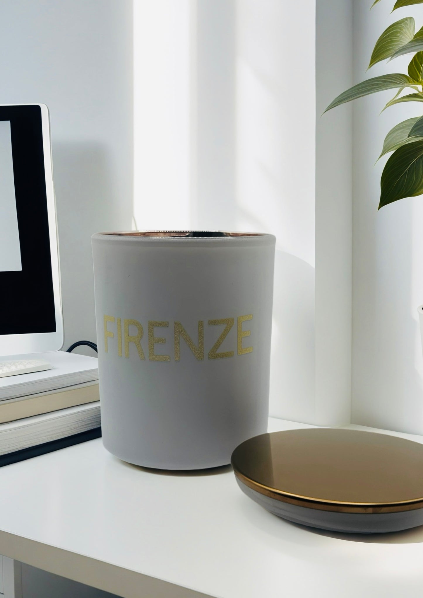 Large White/Rose Gold Signature Candle