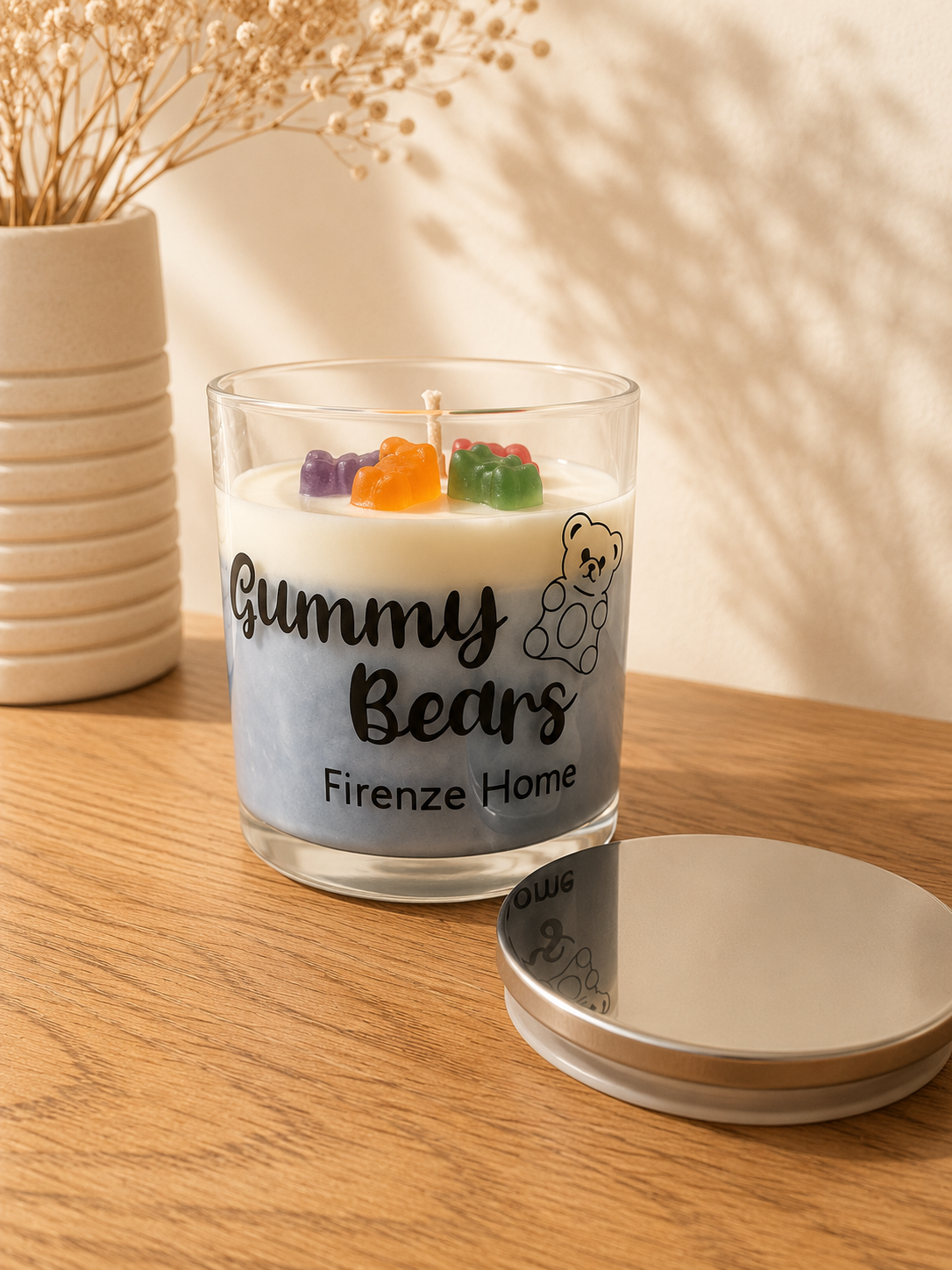 Personalised Cosmic Gummy Bears Candle