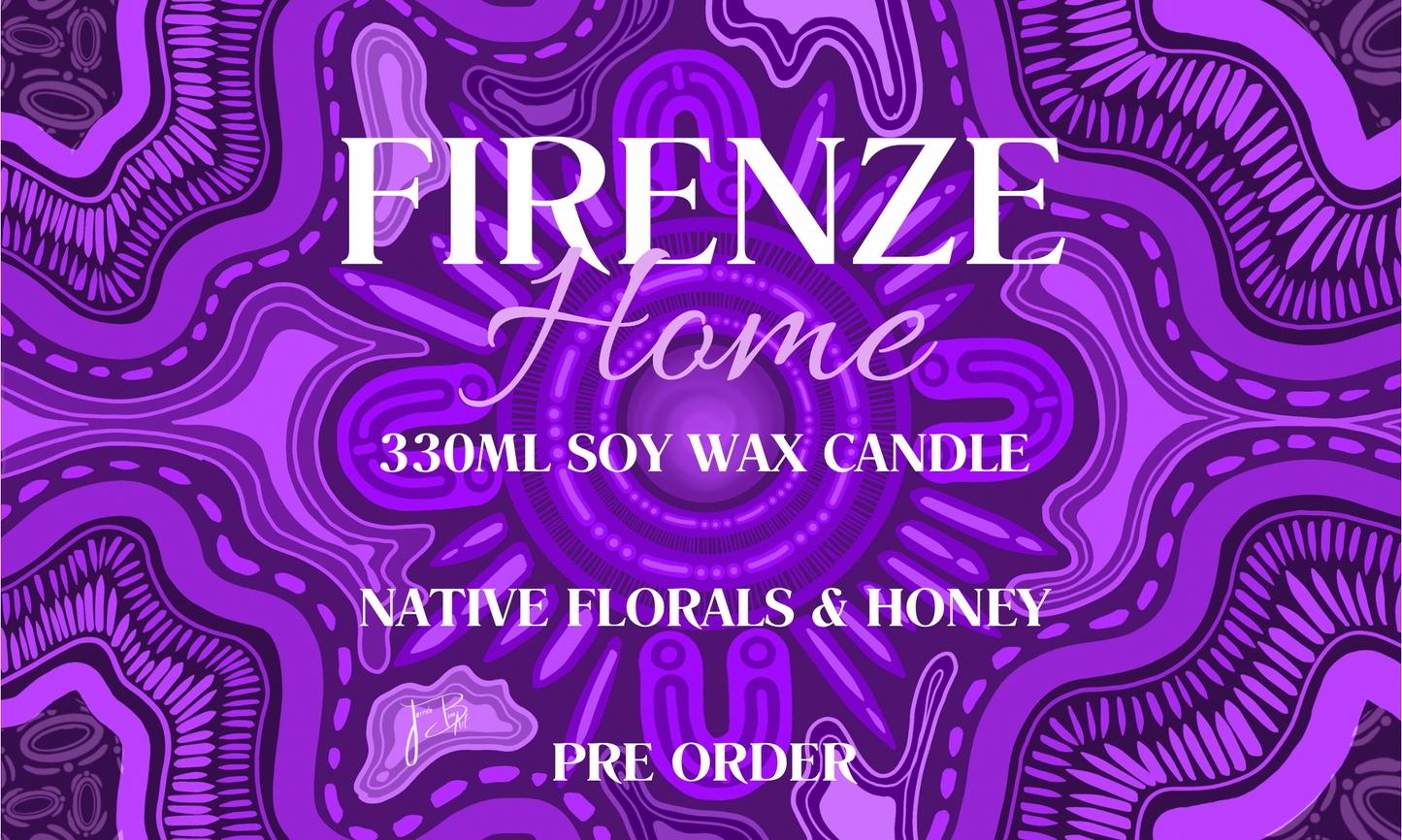 Large Soy Candle Pre Order - Native Florals & Honey