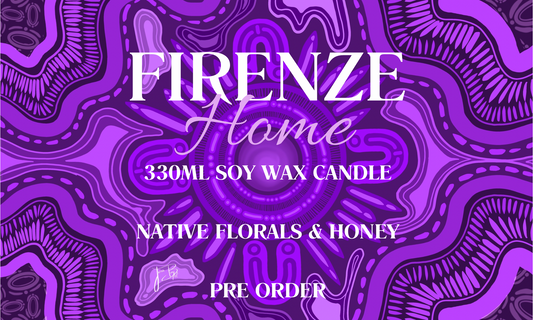 Large Soy Candle Pre Order - Native Florals & Honey