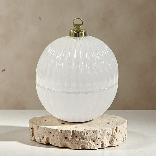 Christmas Bauble Candle - Pearl White Pre Order
