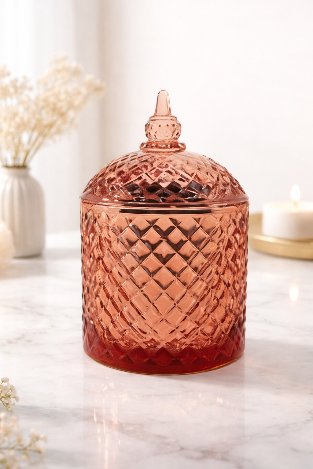 Rose Gold Geo Candle