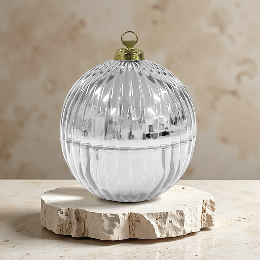 Christmas Bauble Candle - Silver Pre Order