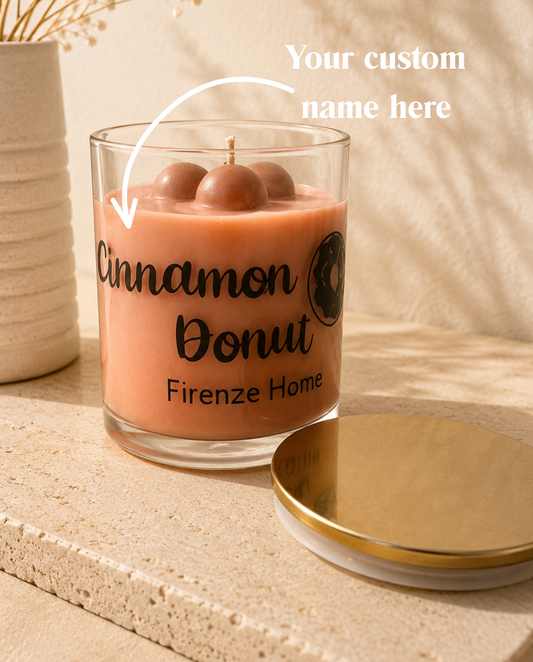 Personalised Cinnamon Donut Candle