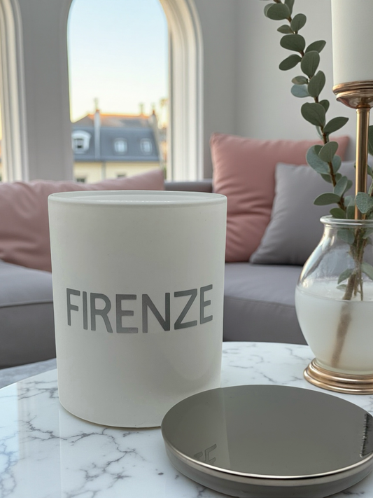 Large White/Silver Signature Candle