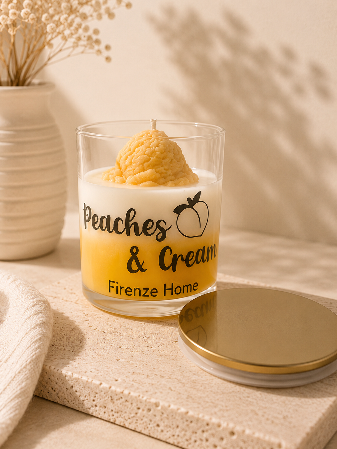 Personalised Peaches & Cream Candle