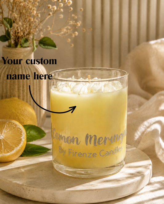 Personalised Lemon Meringue Candle