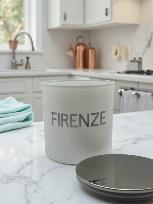 Extra Large Double Wick White/Silver Signature Candle