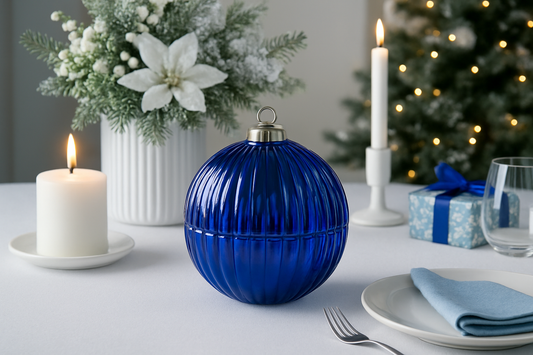 Christmas Bauble Candle - Blue